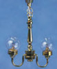 2-Lite Chandelier - Clear Globe