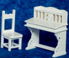 Desk and Chair Set - White