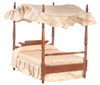 Double Canopy Bed - Walnut