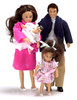 Modern Doll Family - Brunette - 4 pc