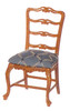 Chair - Tan Stripe and Walnut