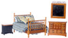 Double Bed Set - Walnut