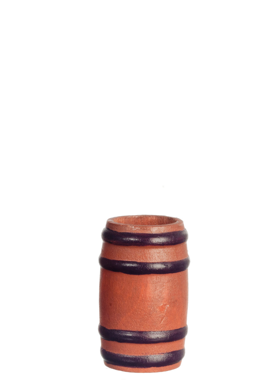 Dollhouse City - Dollhouse Miniatures Painted Small Barrel