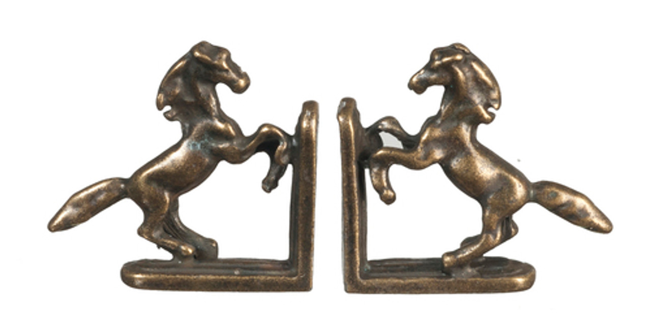 Horse Bookends - Antique Brass