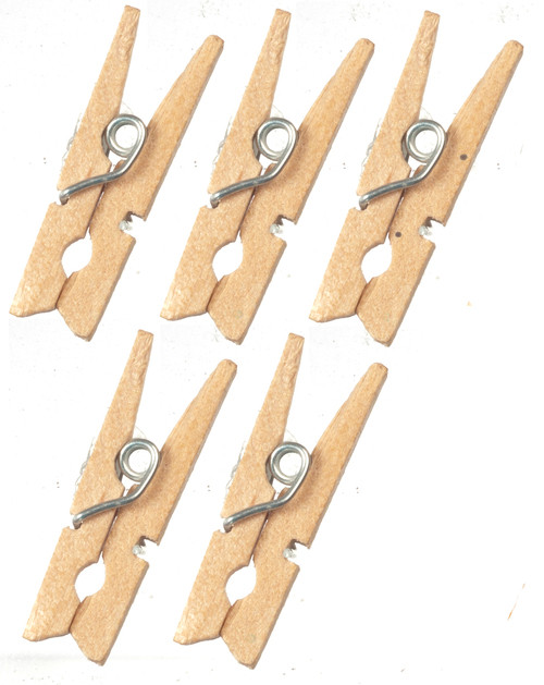 Clothes Pins Wooden Dollhouse City