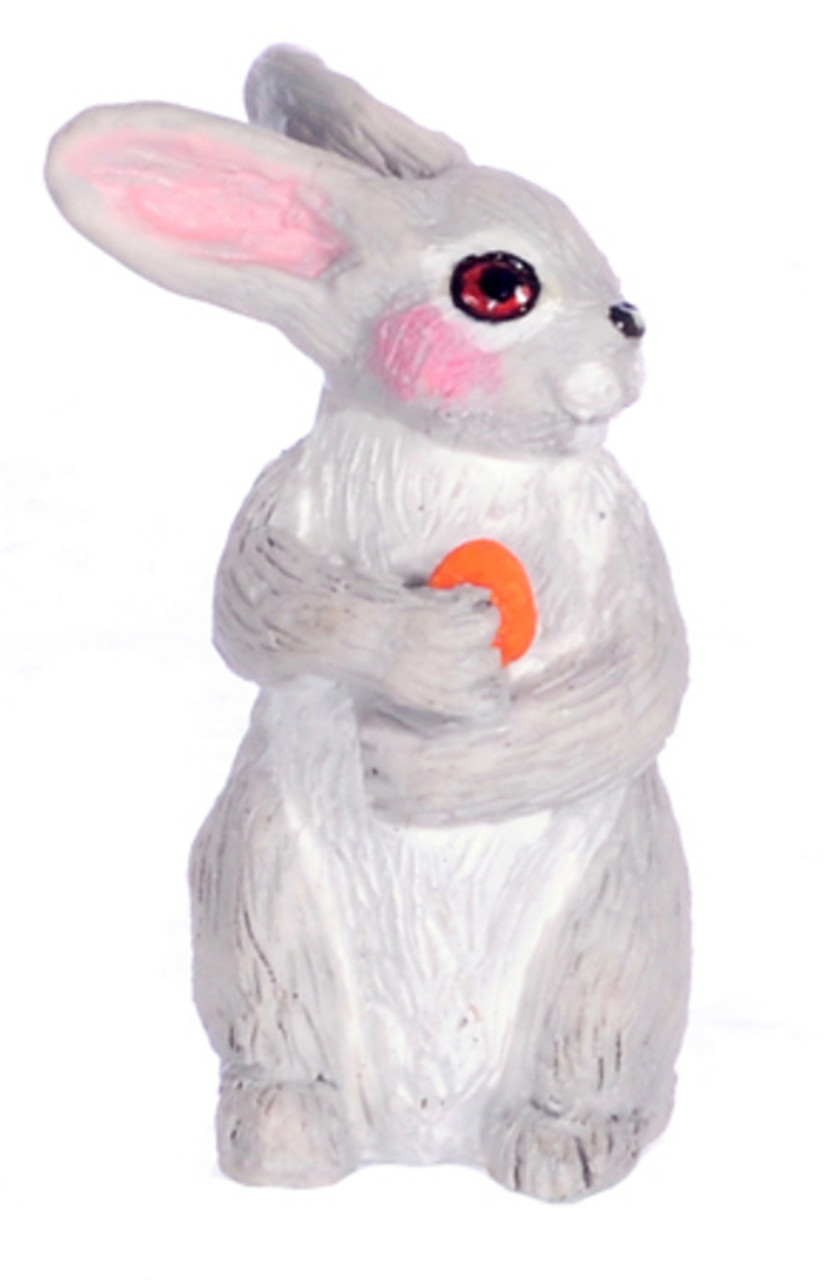 Dollhouse City - Dollhouse Miniatures Rabbit - Gray