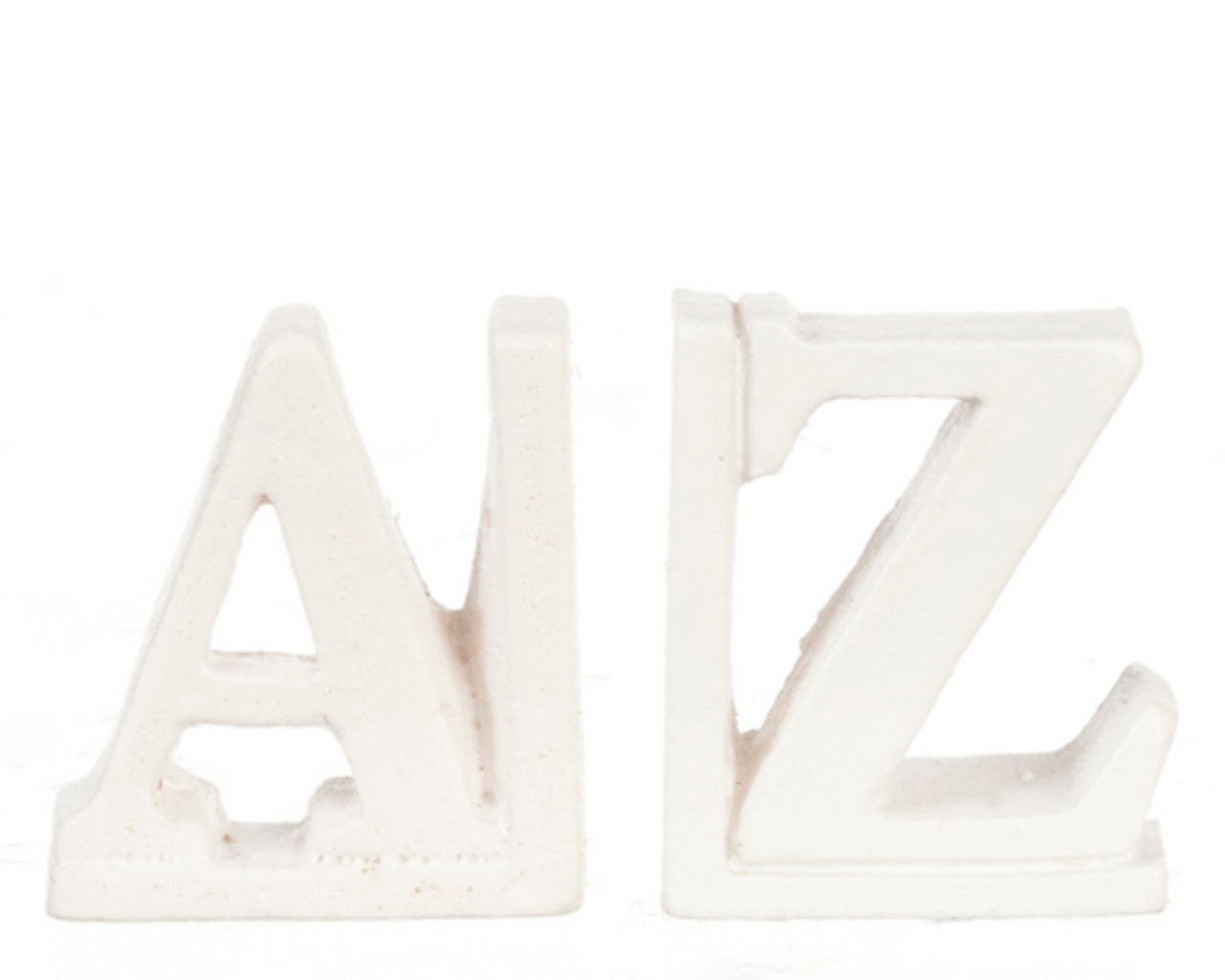 Resin A-Z Bookends