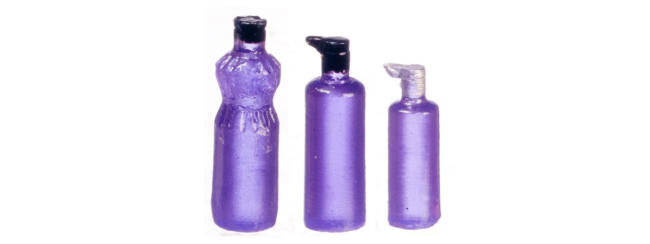 Dollhouse City - Dollhouse Miniatures Assorted Bottles - Purple