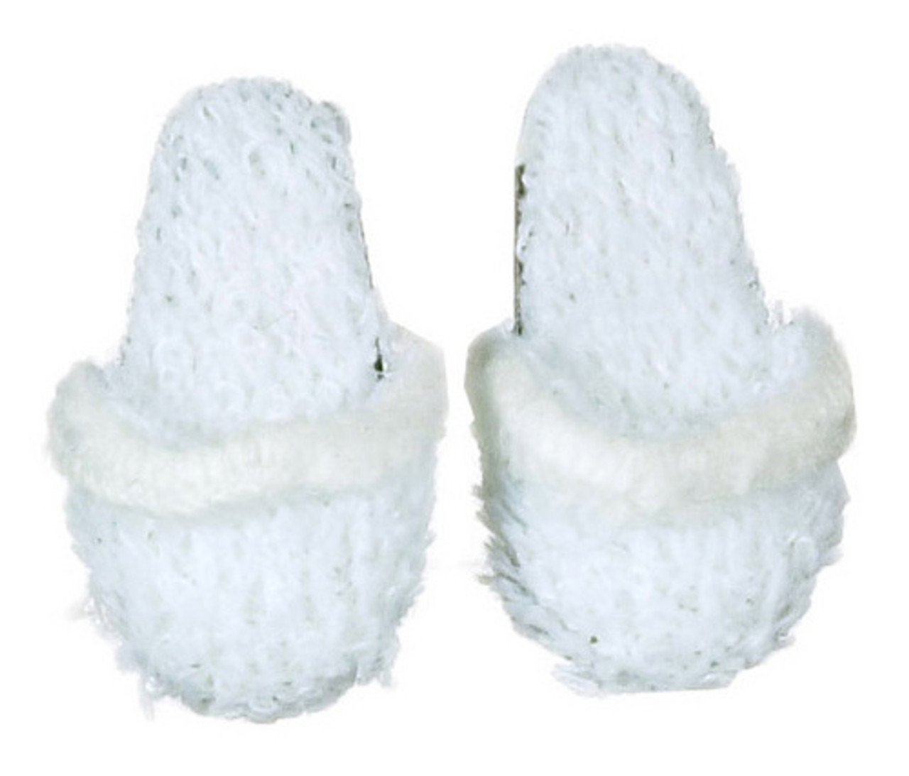 Dollhouse City - Dollhouse Miniatures Slippers - White Lace