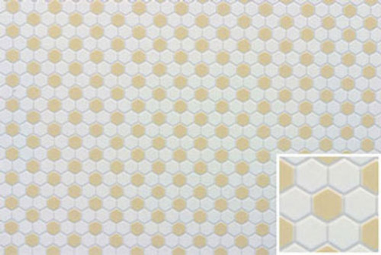 Tile Sheet - White/Beige Hexagonal