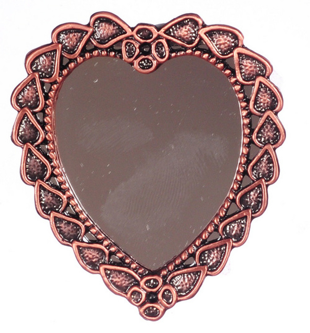 Heart Mirror - Antique and Copper