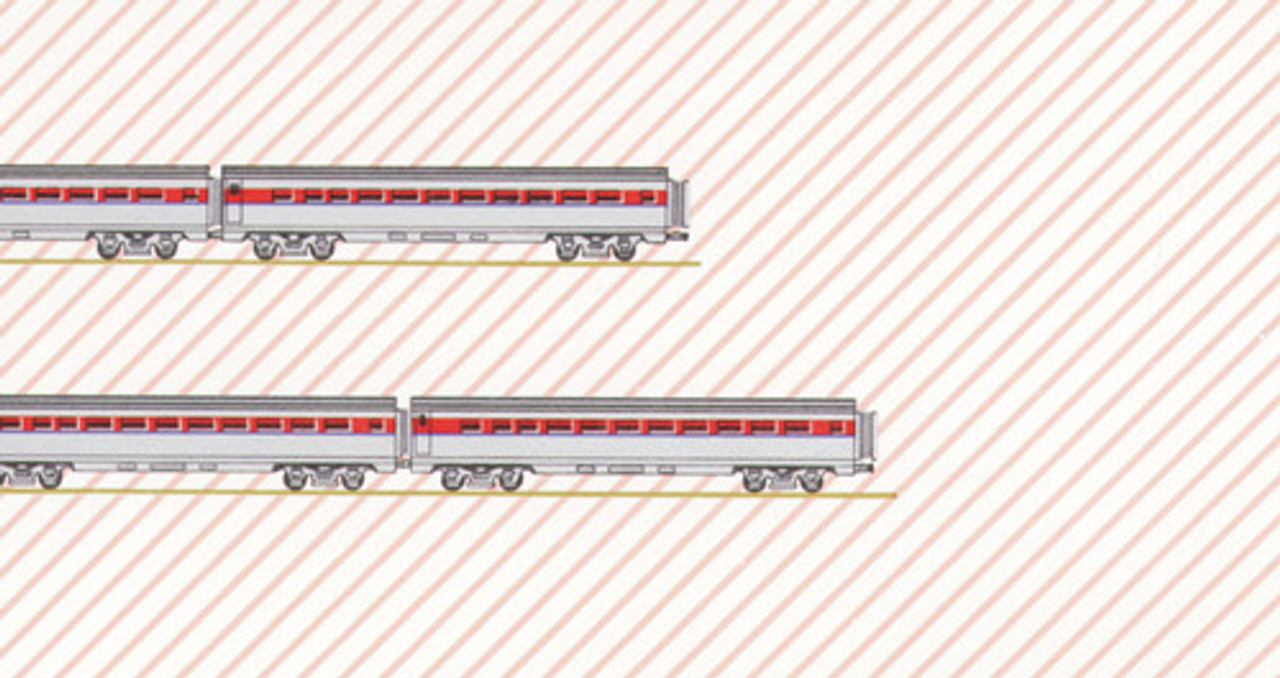 Wallpaper Choo Choo Train Set - Red