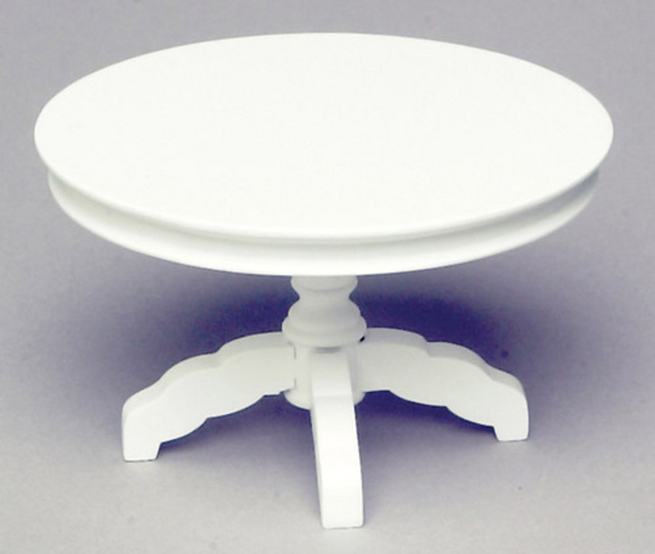 Dollhouse City - Dollhouse Miniatures Round Table - White