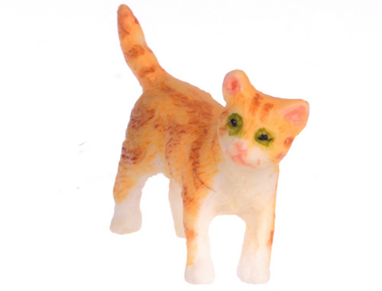 Dollhouse City - Dollhouse Miniatures Kitten Turning Right - Orange