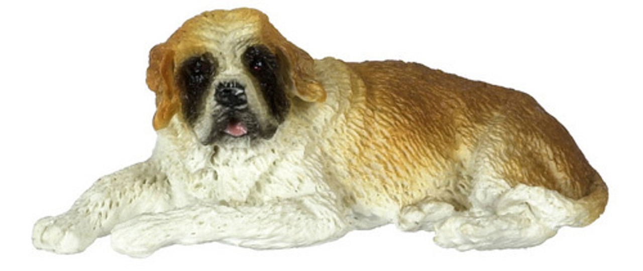 Dollhouse City - Dollhouse Miniatures Laying Saint Bernard