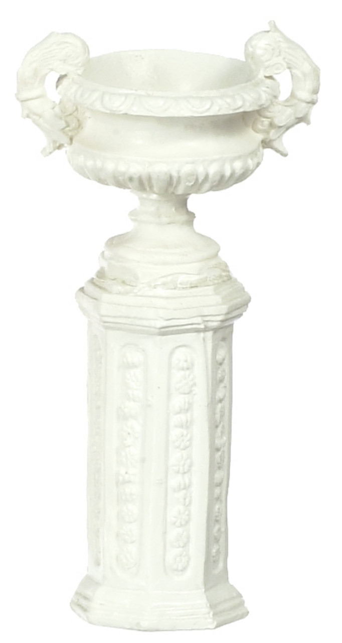 Ancient with Base Urn - White