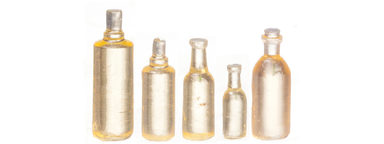 Dollhouse City - Dollhouse Miniatures Assorted Bottles Set - Yellow