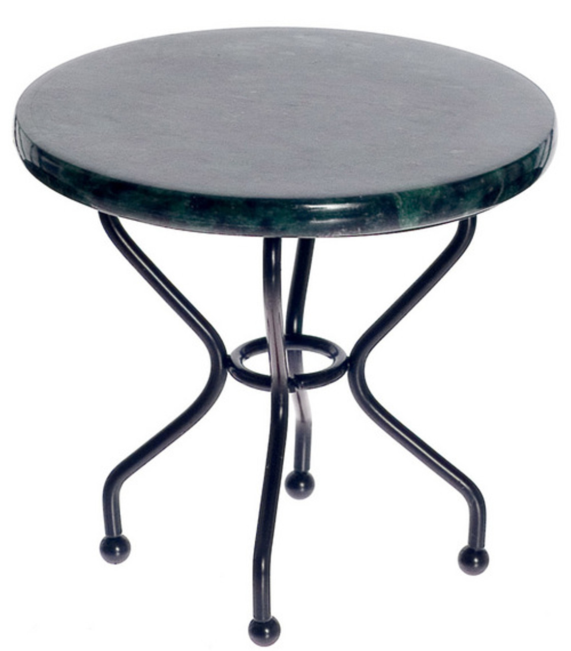 Rd. Marble Top Iron Table