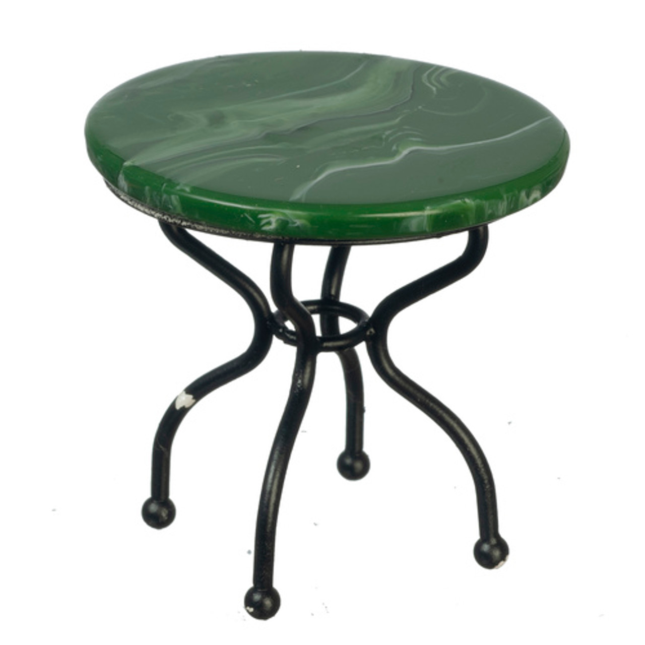 Rd. Marble Top Iron Table