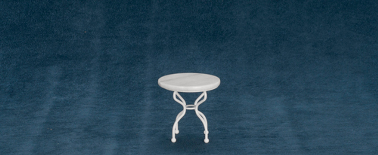 Round Marble Top White Table