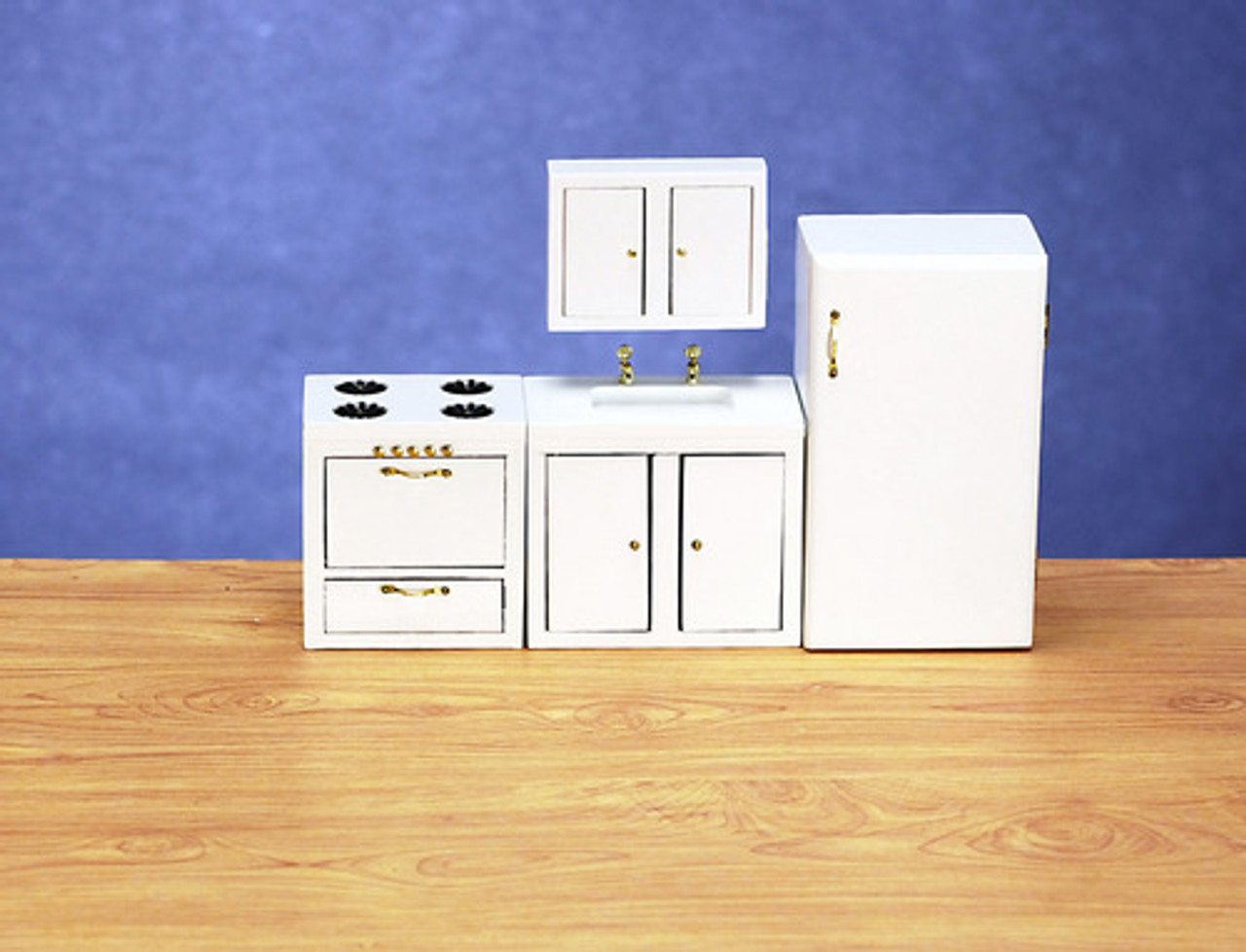 Dollhouse City - Dollhouse Miniatures Modern Refrigerator - White