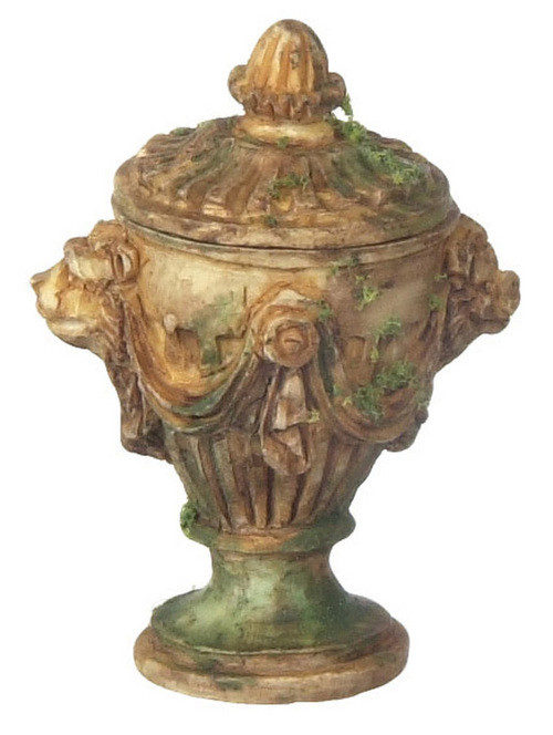 Jardiniere Set Tan with Moss Dollhouse City