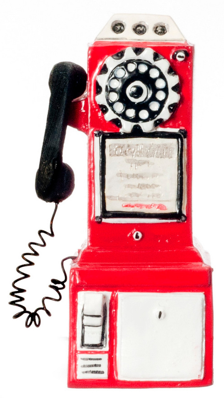 1950's Pay Phone - Red