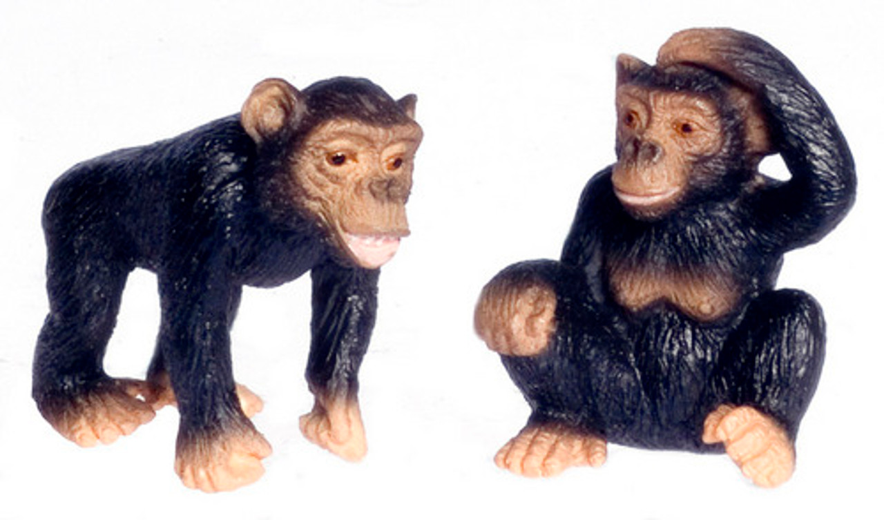 Dollhouse City - Dollhouse Miniatures Two Chimpanzee