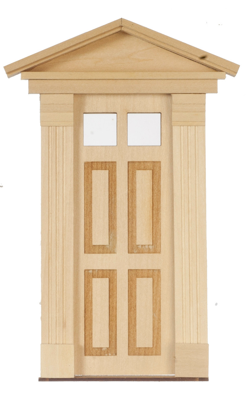 Dollhouse City - Dollhouse Miniatures 4 Raised - 2 Glass Panel Door