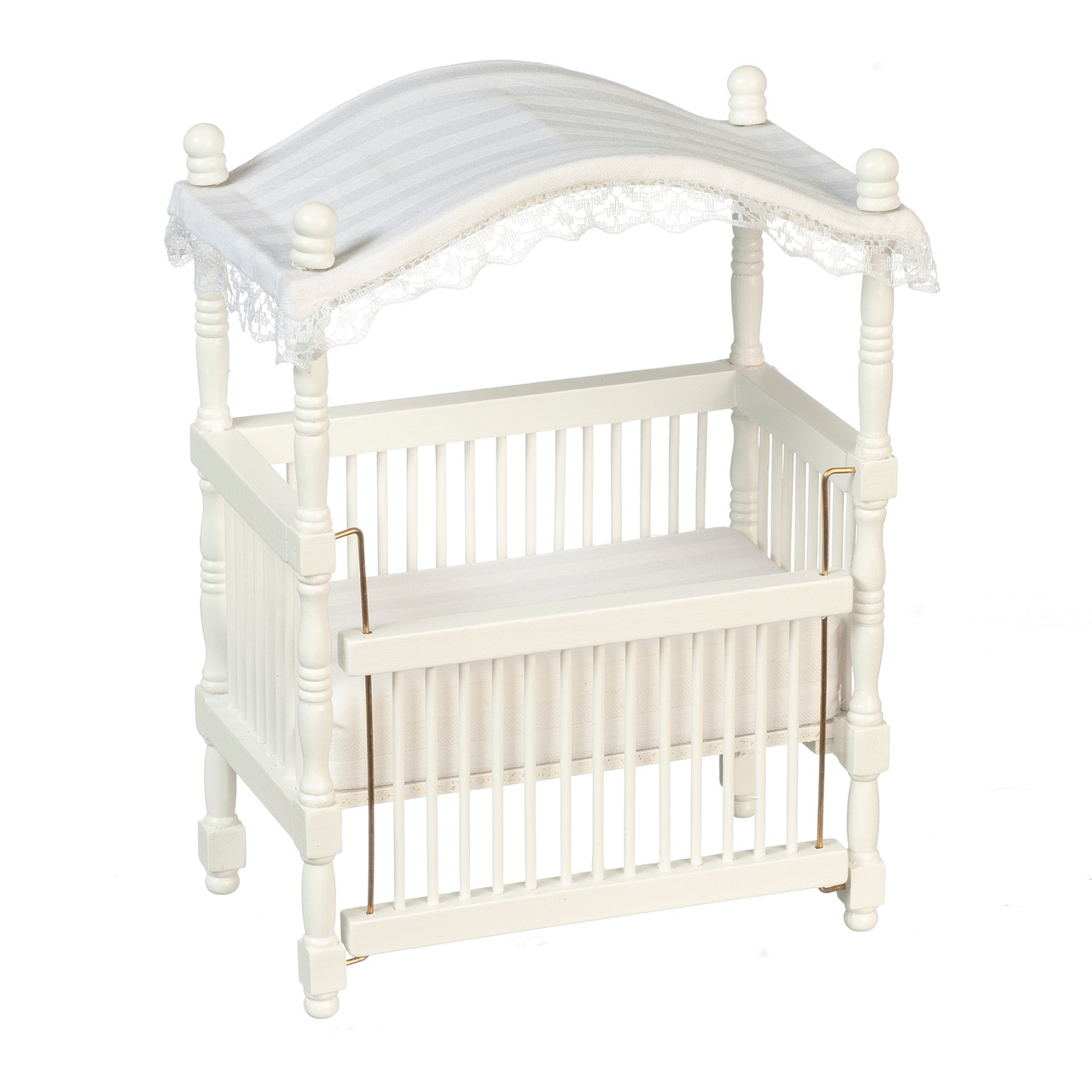 White Canopy Crib - White