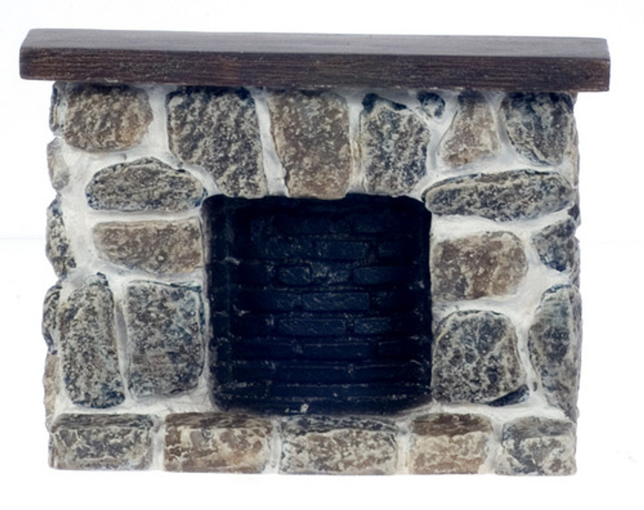 Fieldstone Fireplace - Gray