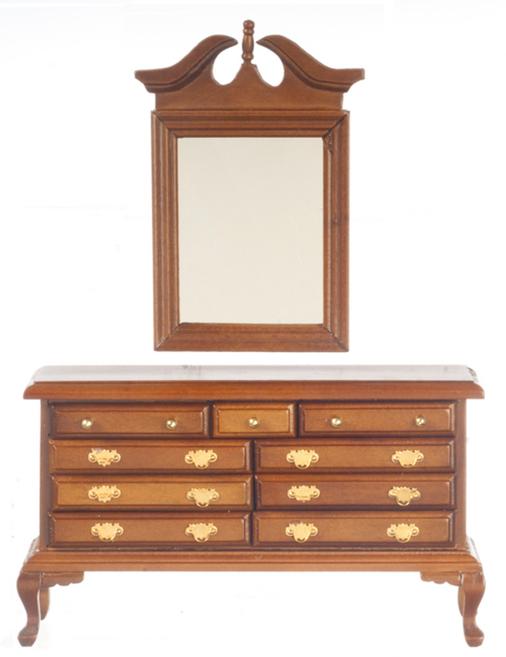 Dresser with Mirror- Walnut