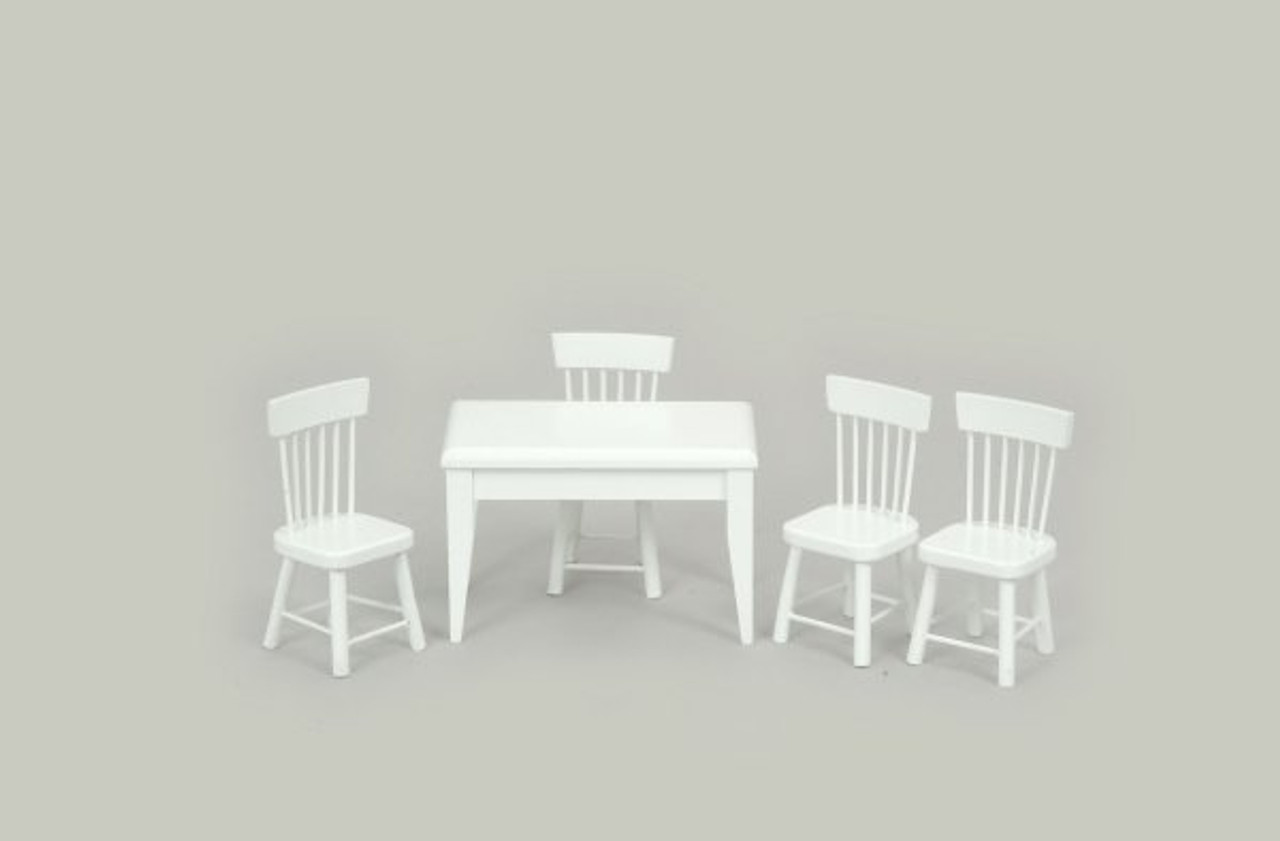 Dining Set - Table and Chairs -White