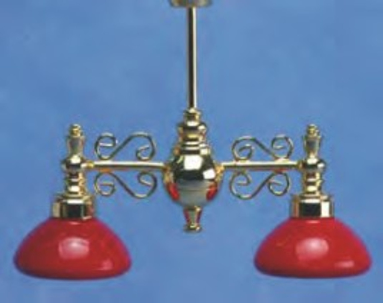 Billiard Chandelier - Red Shade