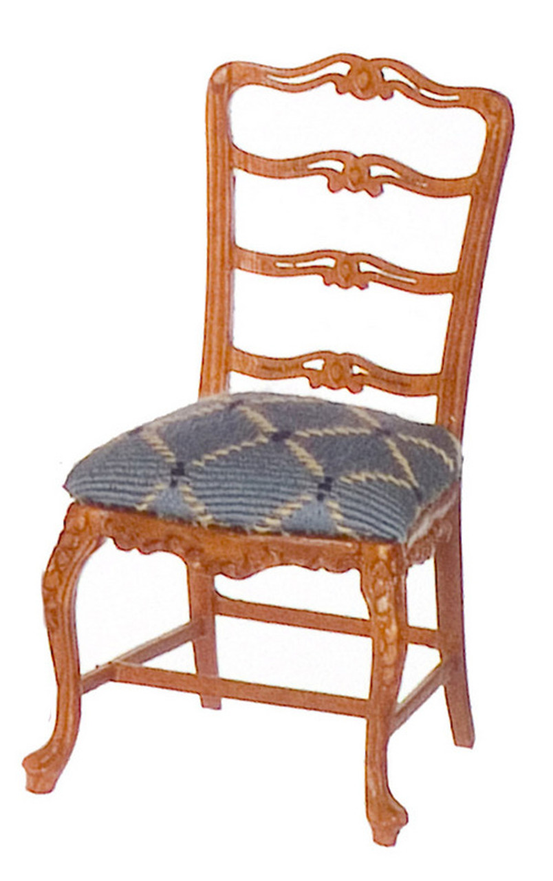 Chair - Tan Stripe and Walnut