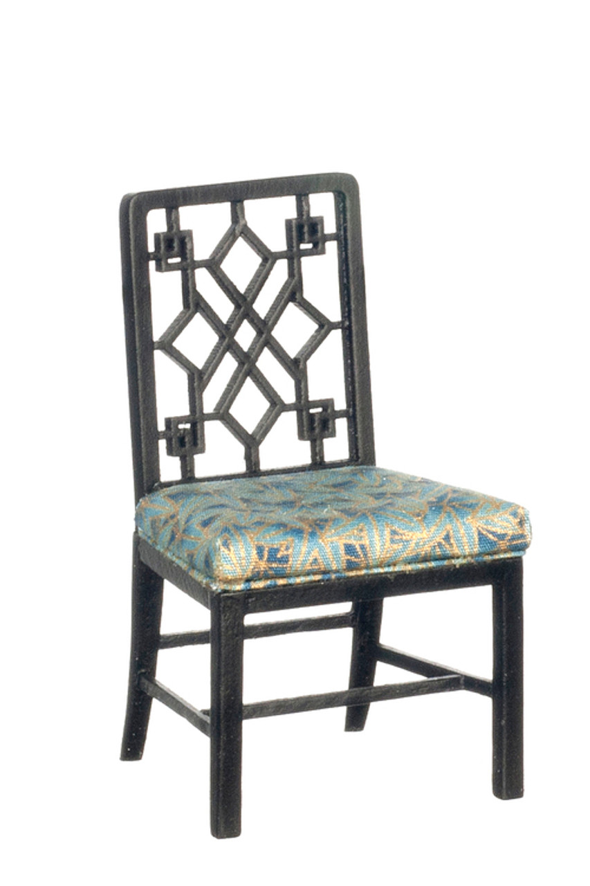 Chinese Chippendale Side Chair - Black