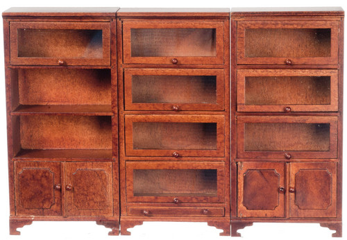 Lawyers Bookcases Walnut Dollhouse City