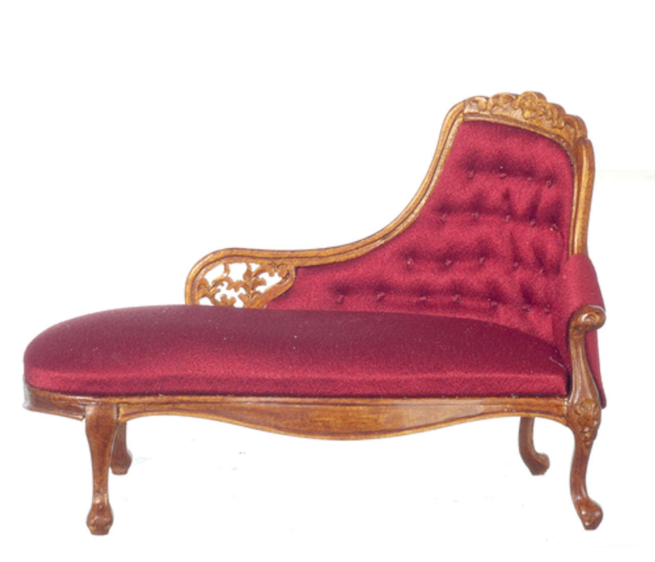 Louis XV Chaise - Red and Walnut