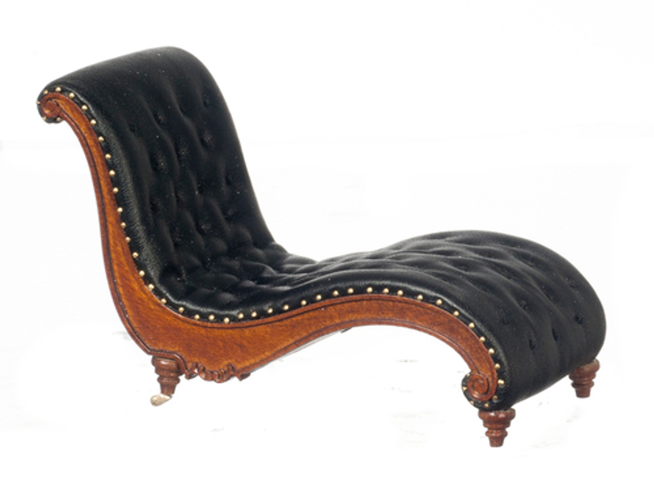 Art Deco Chaise - Black Walnut