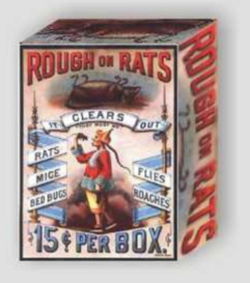 Vintage Rat Poison Box Dollhouse City - Main Image