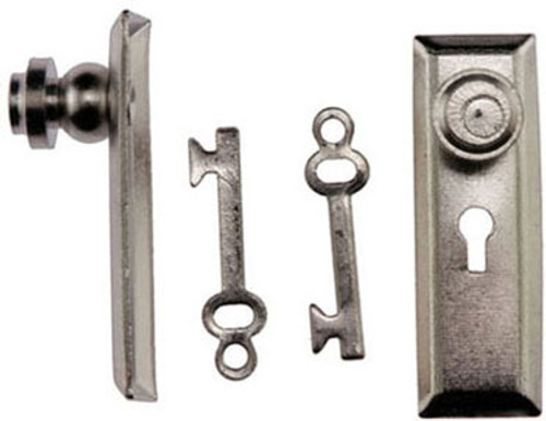 Dollhouse City - Dollhouse Miniatures Door Knob with Key Plate Set