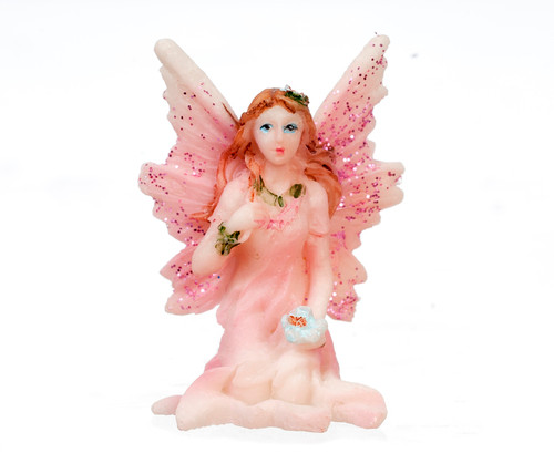 Small Fairy Sitting - Pink