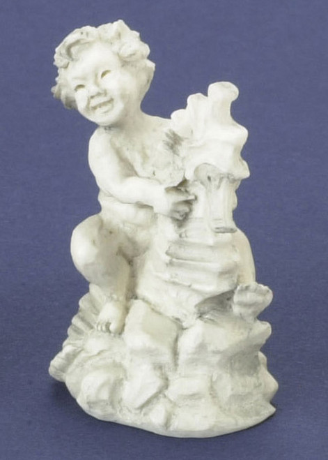 Dollhouse City - Dollhouse Miniatures Boy on Seahorse - Grey