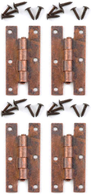 H-Hinges with Nails - Bronze