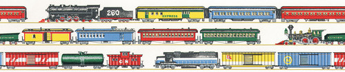 Wallpaper Choo Choo Bord Set - Multi