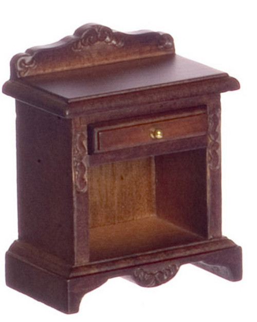 Dollhouse City - Dollhouse Miniatures Nightstand - Walnut