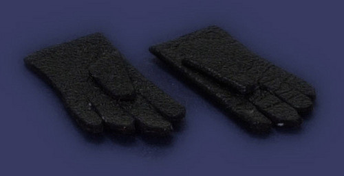 Dollhouse City - Dollhouse Miniatures 1 Pair of Gloves - Black