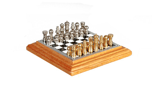 Chess Set on Board - Oak