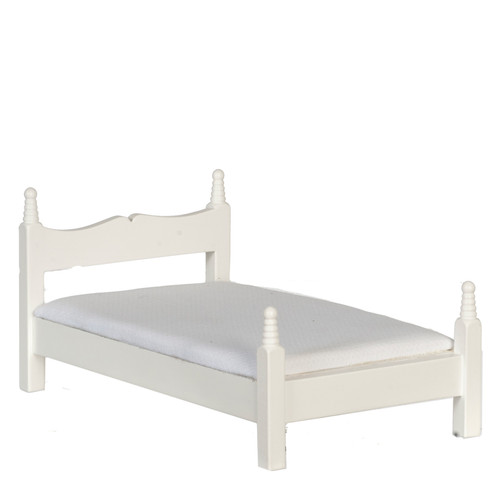 Dollhouse City - Dollhouse Miniatures Bed - White