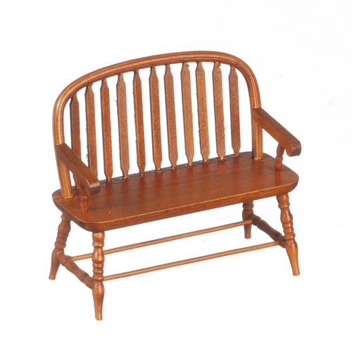 Colonial Windsor Bench - Walnut